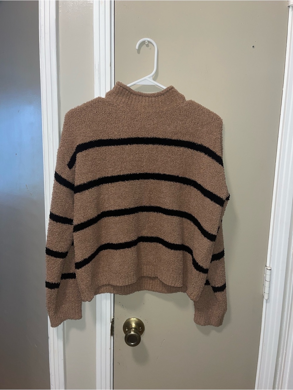 Women’s Brown Cowl-Neck Sweater